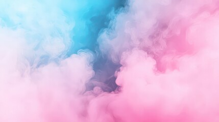 Naklejka premium Abstract Gradient Smoke Background in Blue and Pink