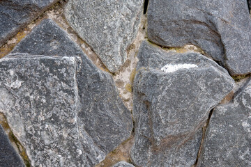 Textured stones create a rustic backdrop in natural light