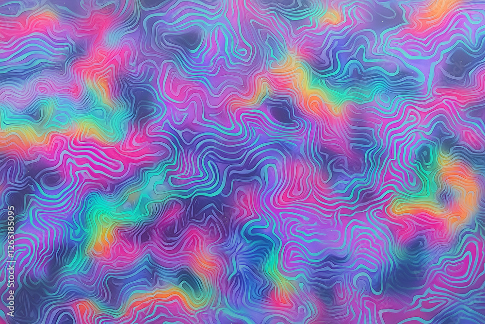 Poster abstract colorful swirls digital artwork vibrant patterns artistic design top-down view modern aesth