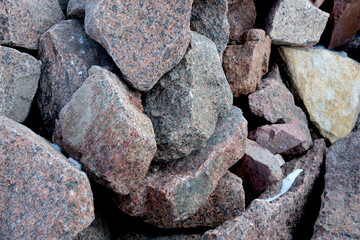 Exploring the textures and colors of natural stones in a quarry