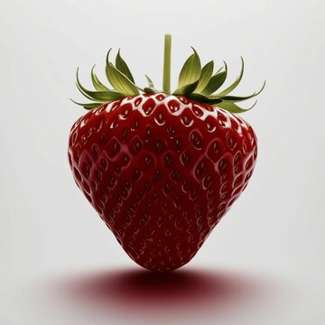 recommend clip art: Strawberry silhouette on white background