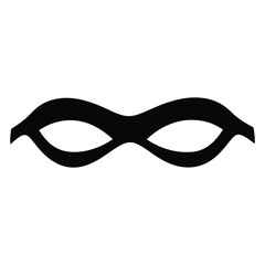 Fototapeta premium Flat Eye Mask Silhouette for Face Covering or Party Theme