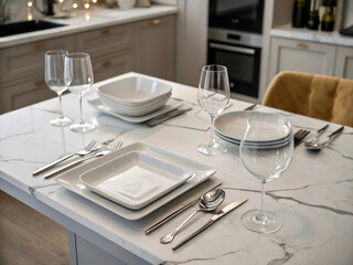 table set for dinner