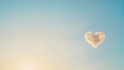 Heart-shaped cloud against a serene sky for blogs, websites, greeting cards, love-themed designs, romantic illustrations, inspirational materials, and social media posts -