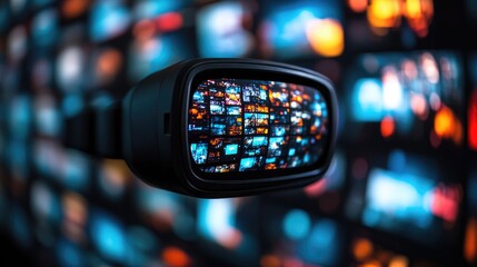 Virtual Reality Headset Displays Numerous Small Screens
