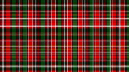 Red and Green Tartan Plaid Pattern for Festive Background Design
