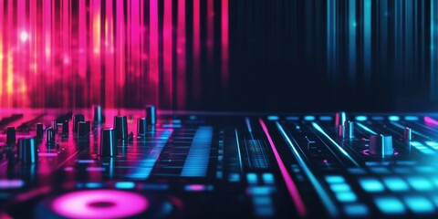 Vibrant dj themed abstract background for music design and event promotion