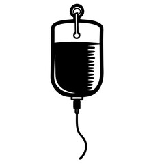  Iv bag silhouette vector illustration 