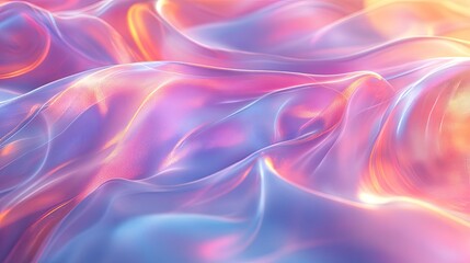 Obraz premium Abstract Pastel Waves of Light and Color
