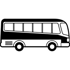 Bus silhouette vector illustration 