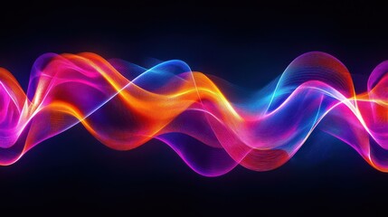 Obraz premium Vibrant Colorful Abstract Wave Design