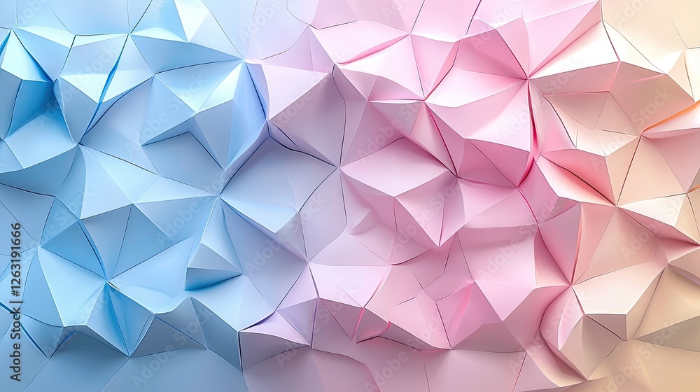 Aufkleber abstract pastel geometric triangular pattern design