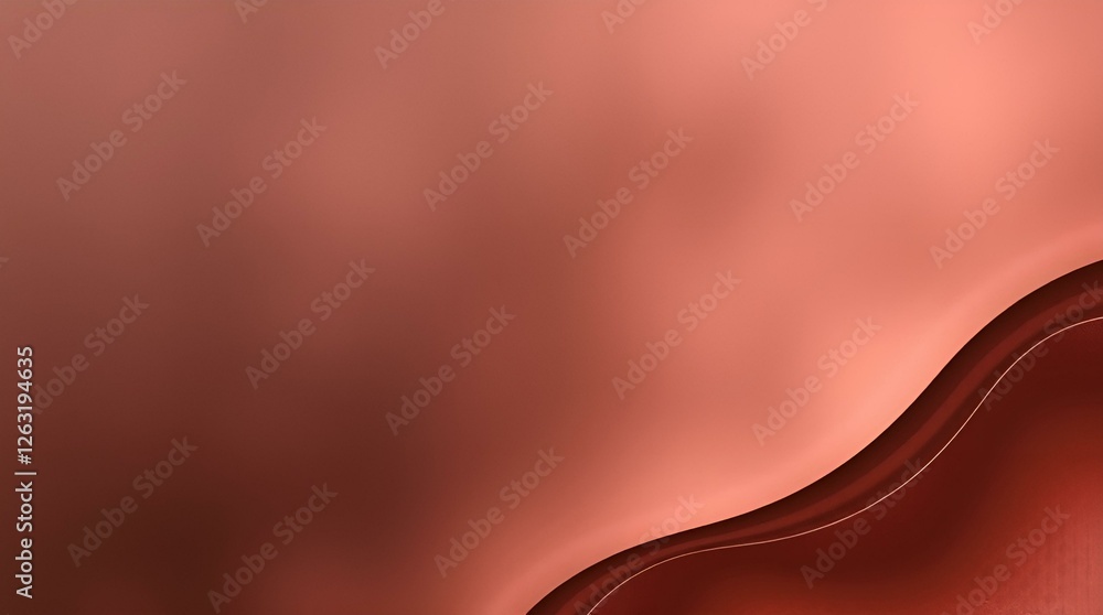 Poster soft brown wave on smooth abstract background with gentle gradients and copy space
