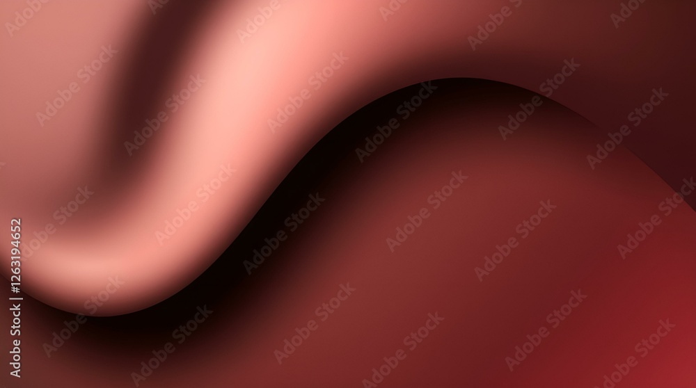 Aufkleber elegant red wave in smooth gradient style with soft textures