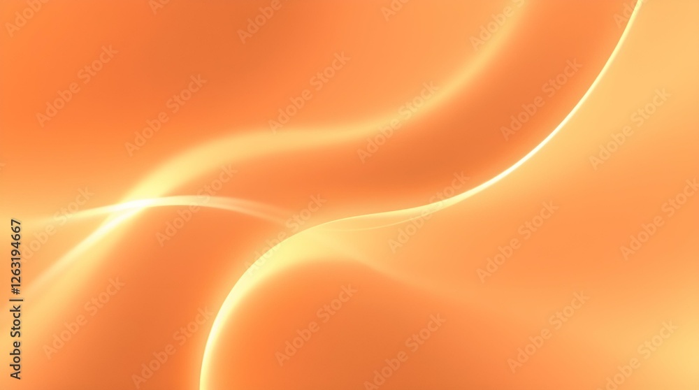 Poster smooth orange wave background in soft gradient style