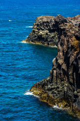 Fototapeta premium Los Hervideros is a volcanic coastline attraction in the island of Lanzarote, Canary Islands 