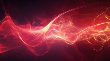 Abstract Flowing Red and Yellow Light Patterns
