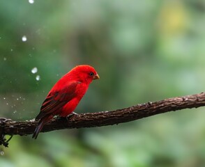 red cardinal on branch