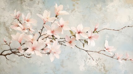 Delicate Blossoms on a Tranquil Background  