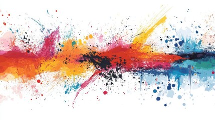 Vibrant Abstract Color Splash Art  