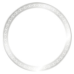 Round Silver Frame, Border, Transparent, EPS 10, Elegant Circle, Vector