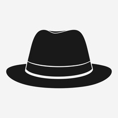 Classic Fedora Hat Icon for Fashion Logos.