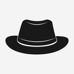 Classic Fedora Hat Icon for Fashion Logos.