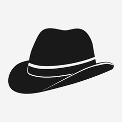 Classic Fedora Hat Icon for Fashion Logos.