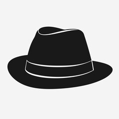 Classic Fedora Hat Icon for Fashion Logos.
