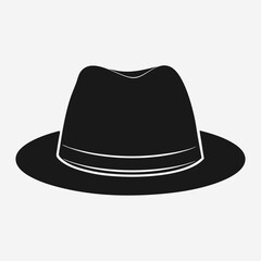 Classic Fedora Hat Icon for Fashion Logos.