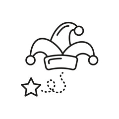 Jester Hat icon vector stock illustration