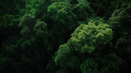 Obraz premium Lush Green Canopy Aerial View Nature Forest Trees Wood Life Scene Image Photo Leaves Summer Spring 
