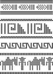 Diseños de textil y bordado Oaxaca mexicano vector