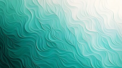 Obraz premium Abstract Teal Wave Pattern Gradient Design
