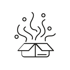 Surprise box icon vector stock illustration