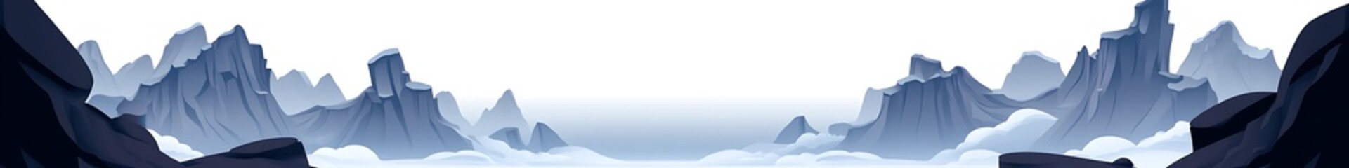 Obraz premium Stylized Cliffs and Hazy Horizon