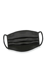 Naklejka premium black pleated face mask with smooth texture and simple