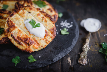 Burgers with the sauce 