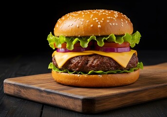 Grilled Cheeseburger and Fries