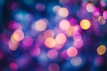 Fototapeta premium Vibrant Bokeh Lights in Purple and Pink Hues