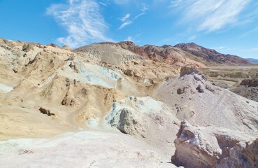 Death Valley National Park's Artist's Drive, known for its striking array of colors