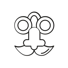Disguise mask icon vector stock illustration