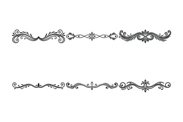 Obraz premium set border line art illustration vector 