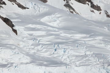 Mountains with snow in Antarctica 