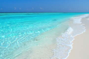 Crystal clear waters of tropical beach paradise