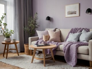 Lavender Living Room Decor Soft Furnishings And Cozy Atmosphere