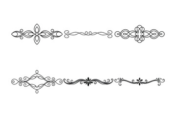 Border line art set of illustration  