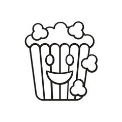 Popcorn icon vector stock illustration