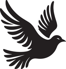 Obraz premium A flying bird Vector Silhouette.