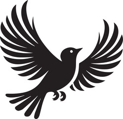 Obraz premium A flying bird Vector Silhouette.